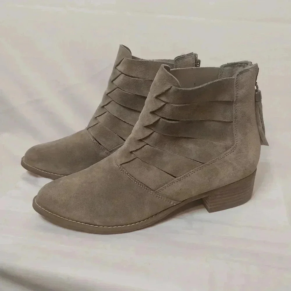 Volatile Suede Ankle Boots, Size 7.5